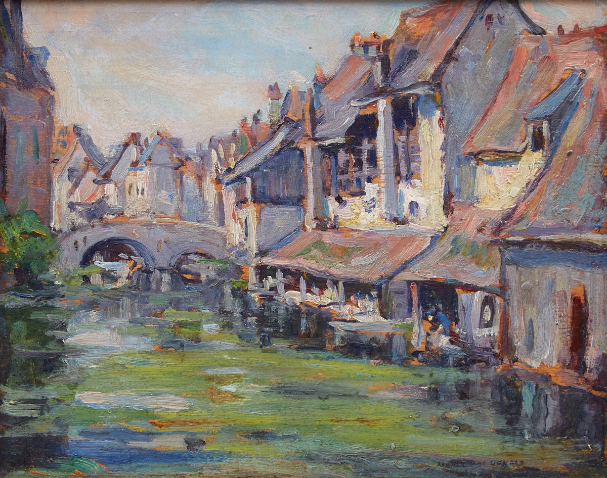 Manly Edward MacDonald, Chartres, France, oil on board
