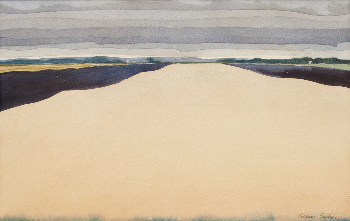 Ernest Conyers Barker, Manitoba, watercolour, 1979