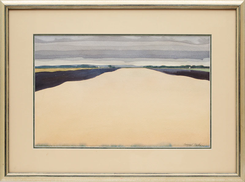 Ernest Conyers Barker, Manitoba, watercolour, 1979 - view 2