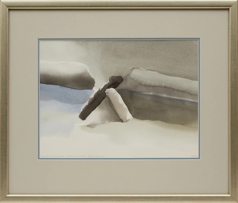 Toni Onley, Franklin’s Last Camp, Beachy Island, watercolour, 1974 - view 2