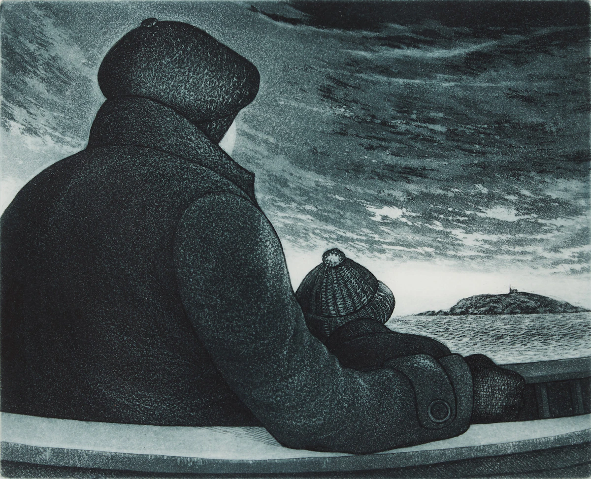 David Lloyd Blackwood, Leaving, colour etching and aquatint, 1978