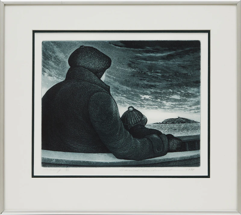 David Lloyd Blackwood, Leaving, colour etching and aquatint, 1978 - view 2