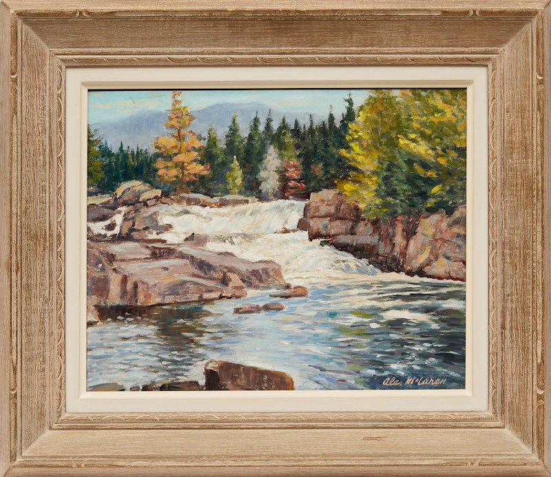 Alex McLaren, Rushing River Landscape, oil on canvas board - view 2