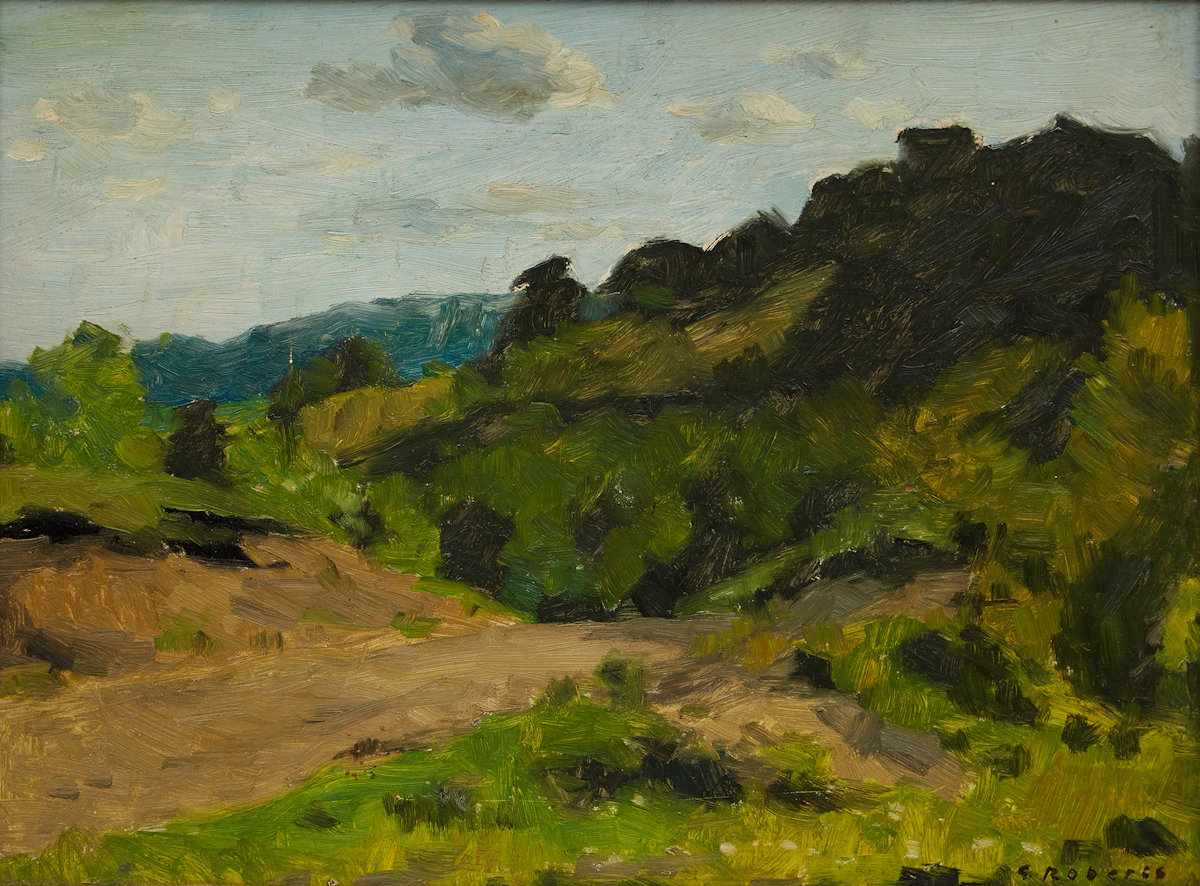 William Goodridge Roberts, Near Montebello, oil on masonite