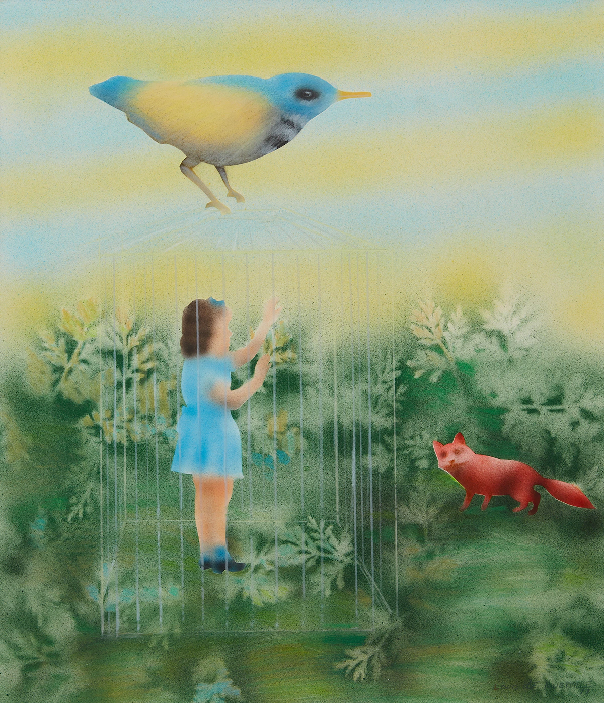 Louis de Niverville, Birdcage, mixed media, 1977