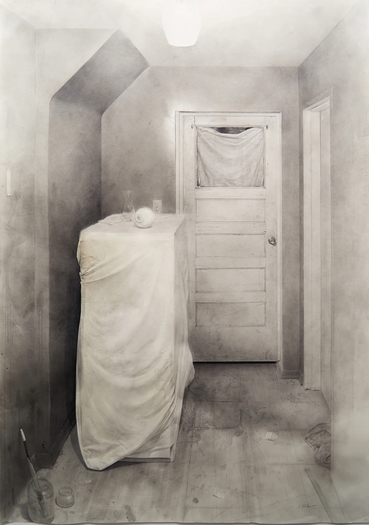Richard Robertson, The Covered Cabinet, 1980, graphite on paper