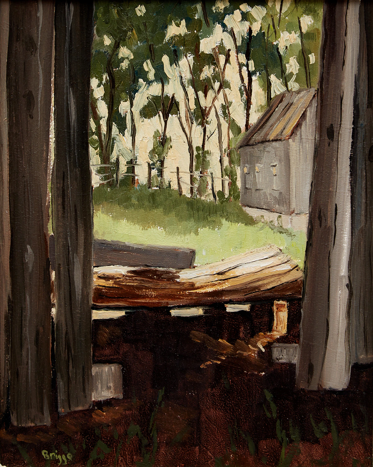 Briggs, Country Landscape, oil on board