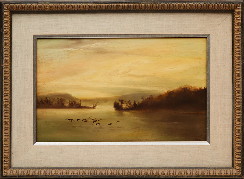 Dusan Kadlec, Birds in Flight, oil on board - view 2