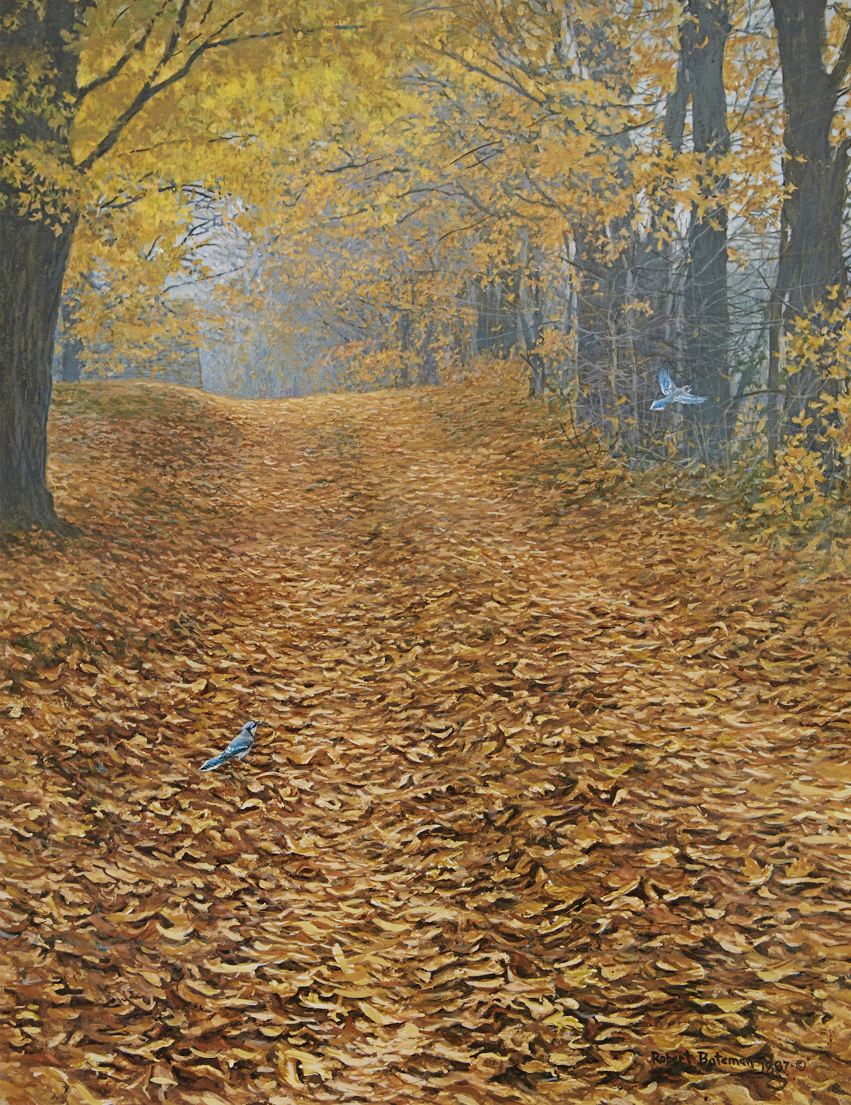 Robert Bateman, Farm Lane and Blue Jays, photolithograph