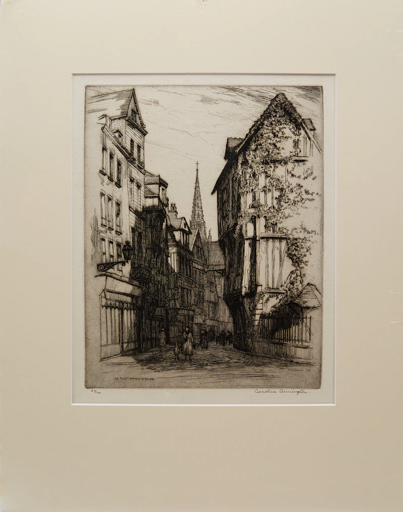 Caroline Helena Armington, Rue De L’Arc Constantine; La Rue St. Romain A Rouen, pair of etchings - view 4