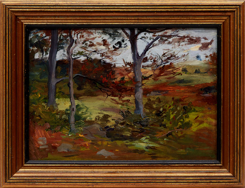 Edmund Montague Morris, Windy Landscape, oil on board - view 2