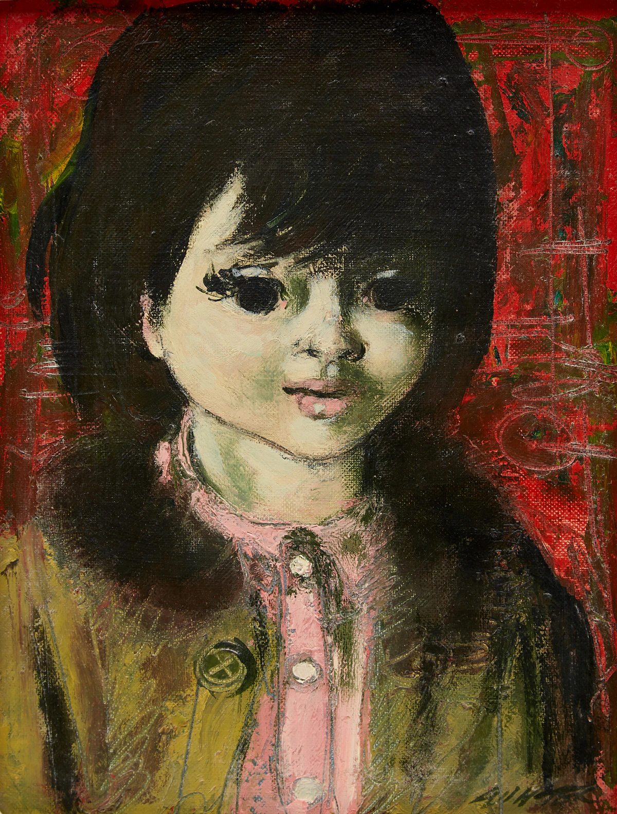 William Arthur Winter, The Green Jacket, oil on canvas board