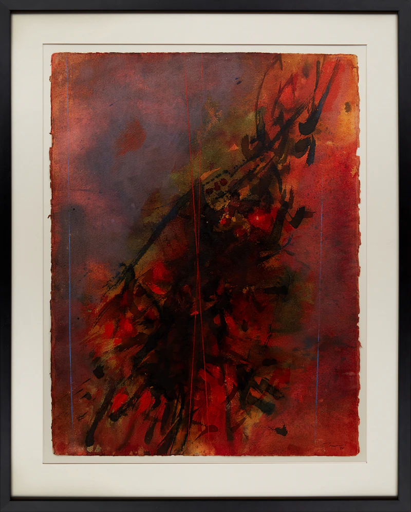 Donald Jarvis, Abstraction, coloured in on paper, 1986 - view 2