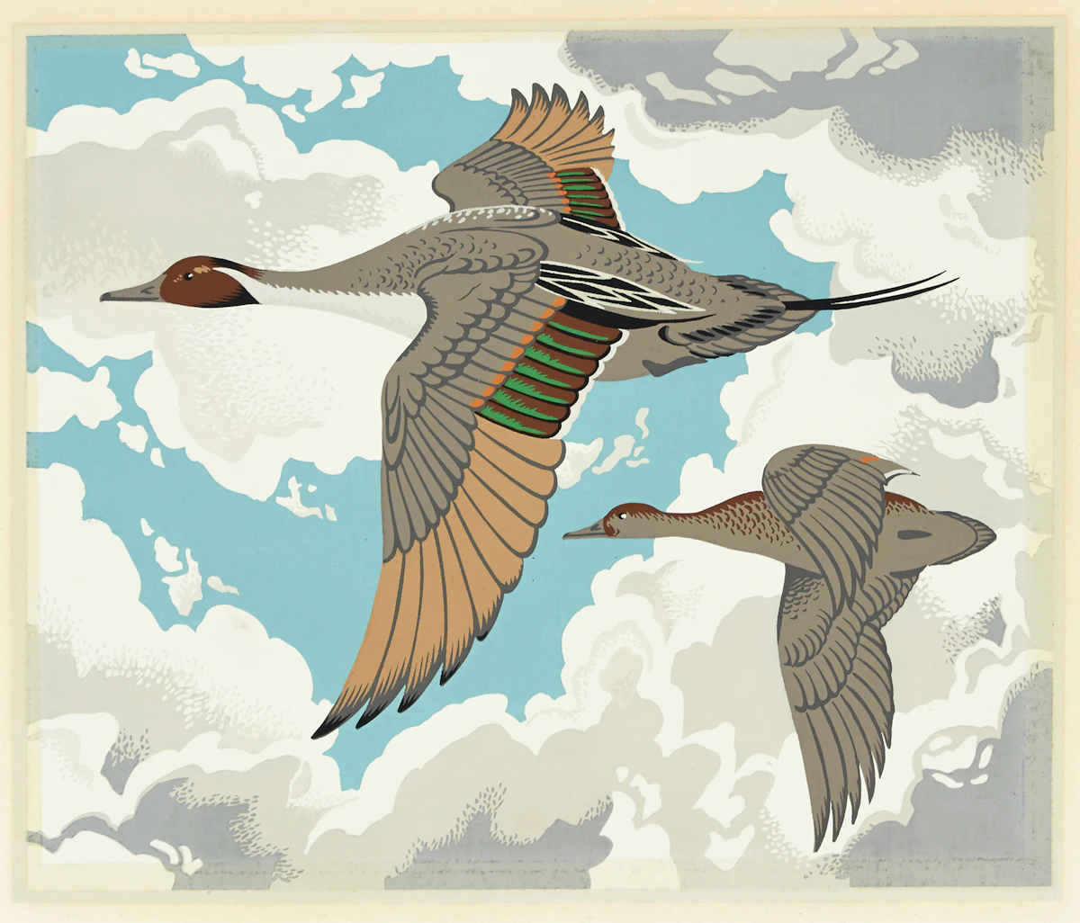 Alfred Joseph Casson, Pintail, colour silkscreen