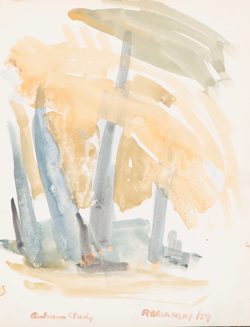 Rita Briansky, Study From Henry Moore; Autumn Study; Back Yard; “Anson”, assorted media (4) - view 3