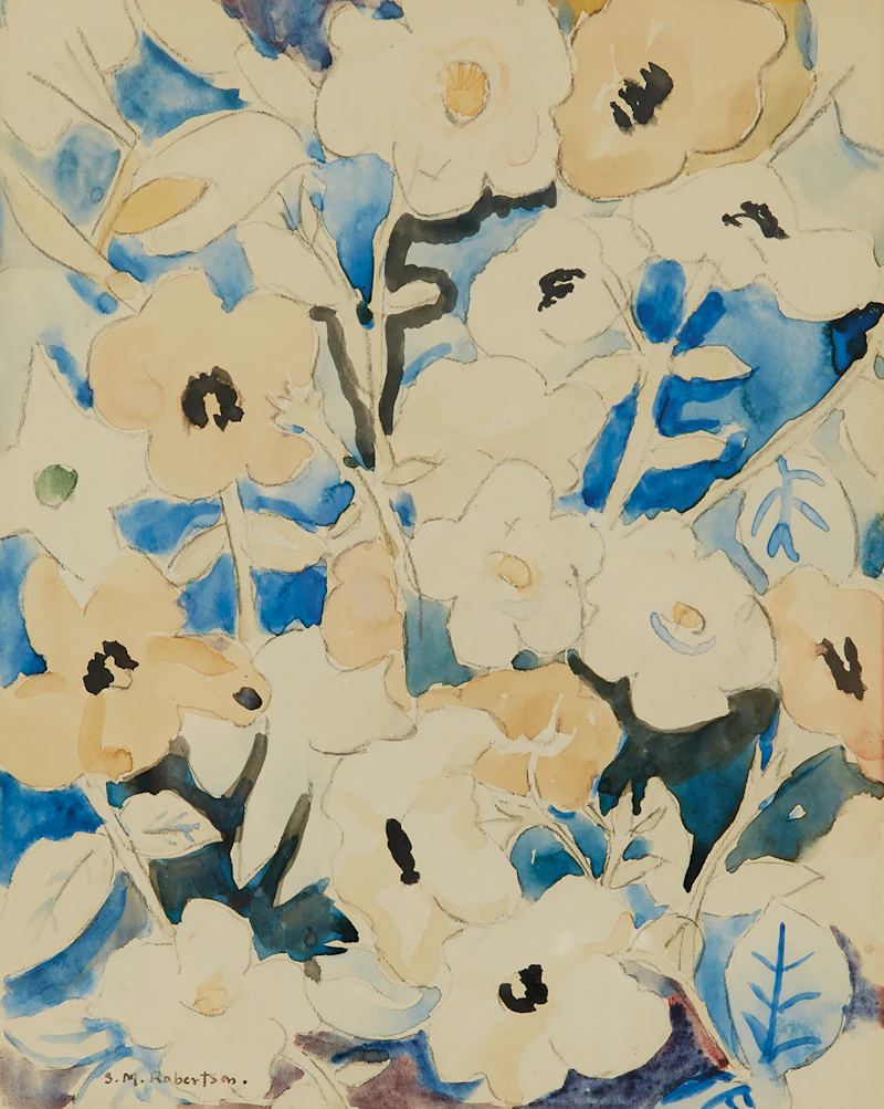 Floral Study in Blue by Sarah Margaret Robertson