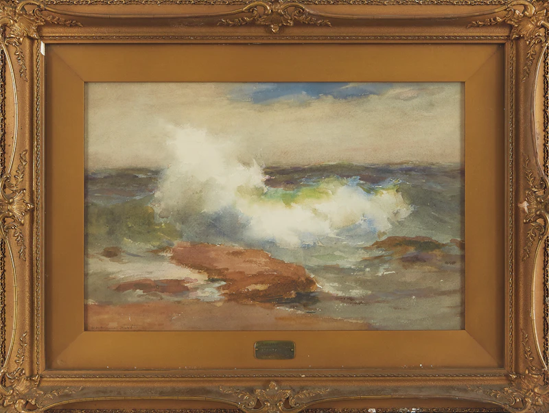 William St Thomas-Smith, Crashing Waves, watercolour - view 2