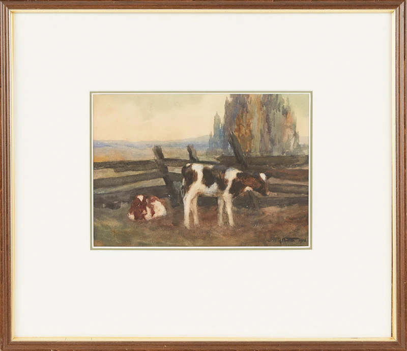Harry Britton, Canadian Farm, watercolour, 1906 - view 2