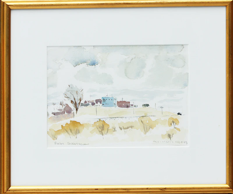 Robert Francis Michael McInnis, Piapot, Saskatchewan, watercolour, 1993 - view 2