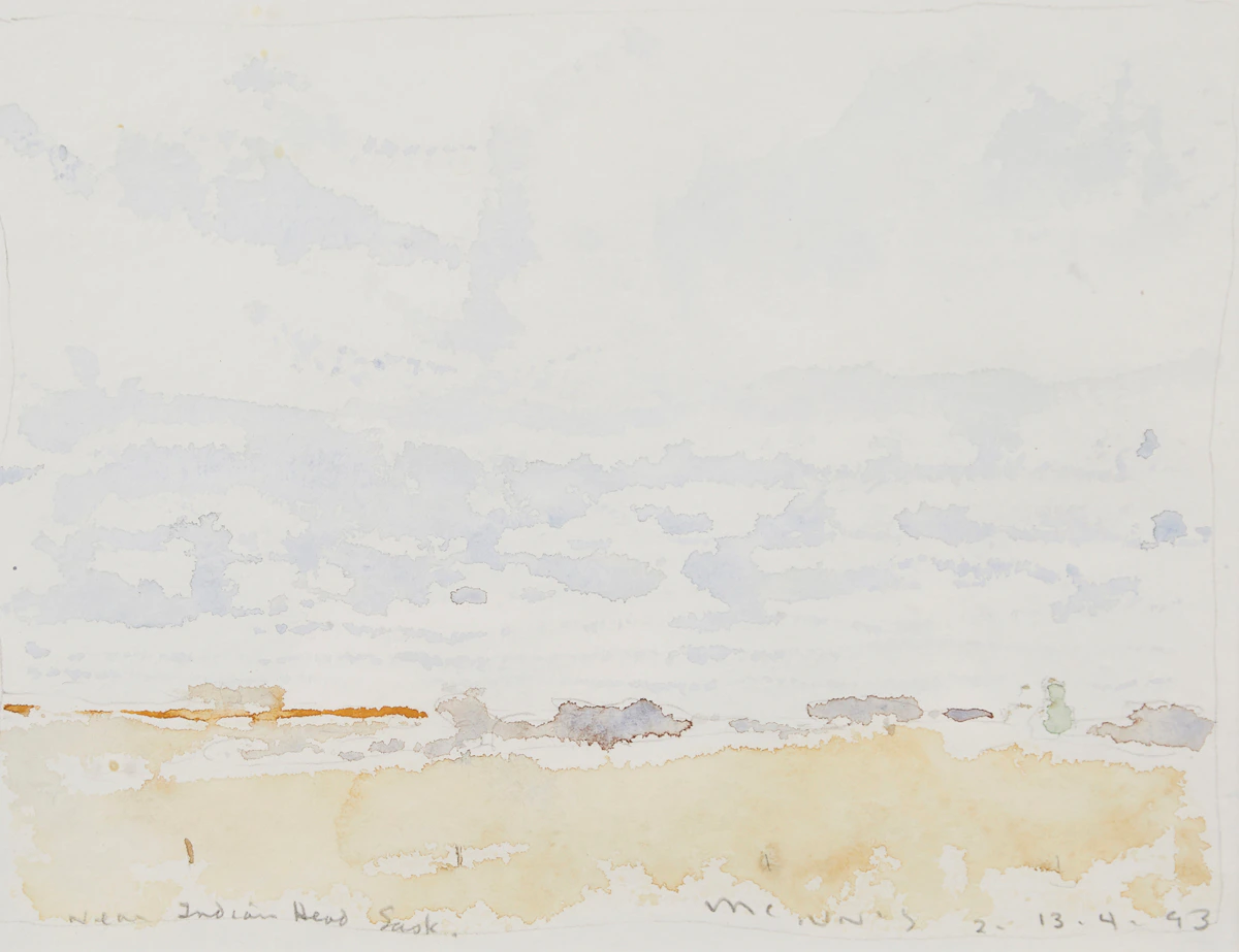 Robert Francis Michael McInnis, Near Indian Head, Saskatchewan, watercolour, 1993
