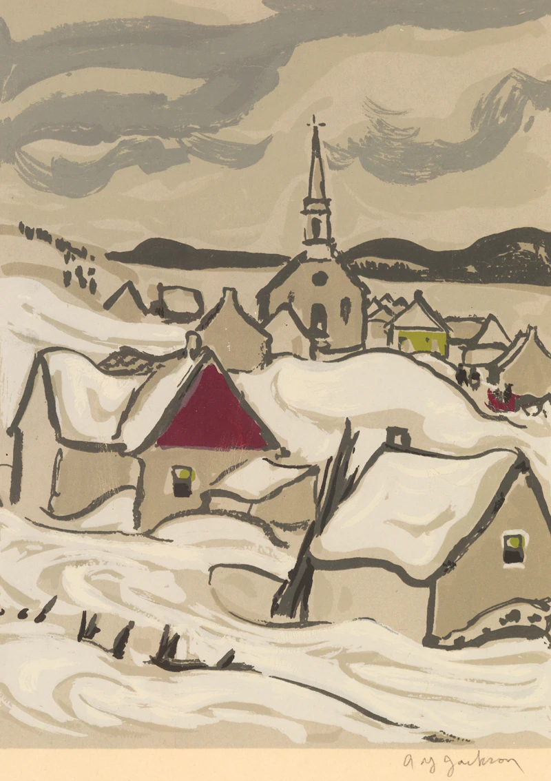 Alexander Young Jackson, Landscape with Fence; St Fidele in Winter