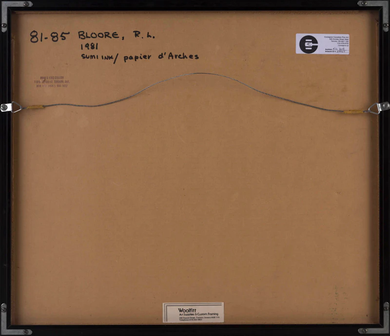 Ronald Langley Bloore, Untitled (81-85), sumi ink on Arches paper, 1981 - view 3