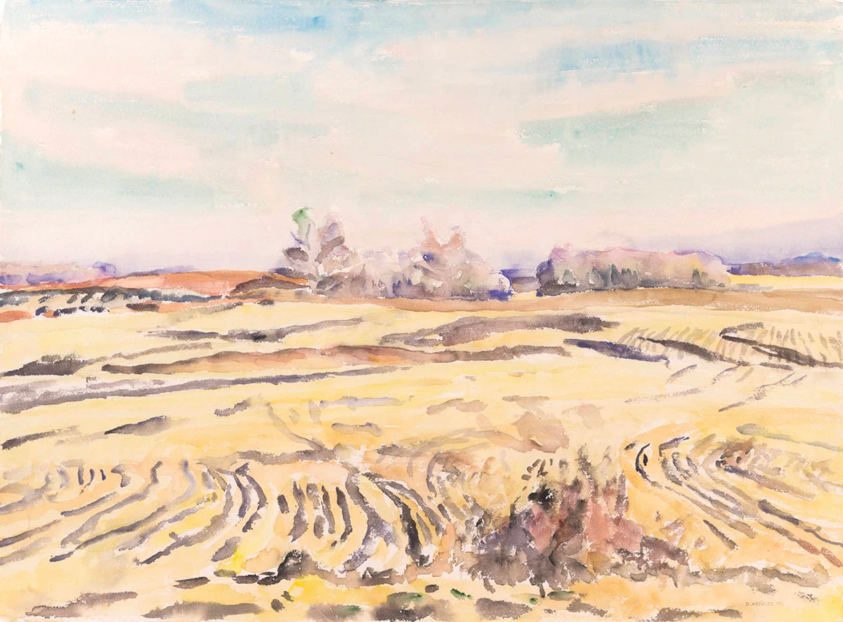 Dorothy Elsie Knowles, Landscape, watercolour, 1974