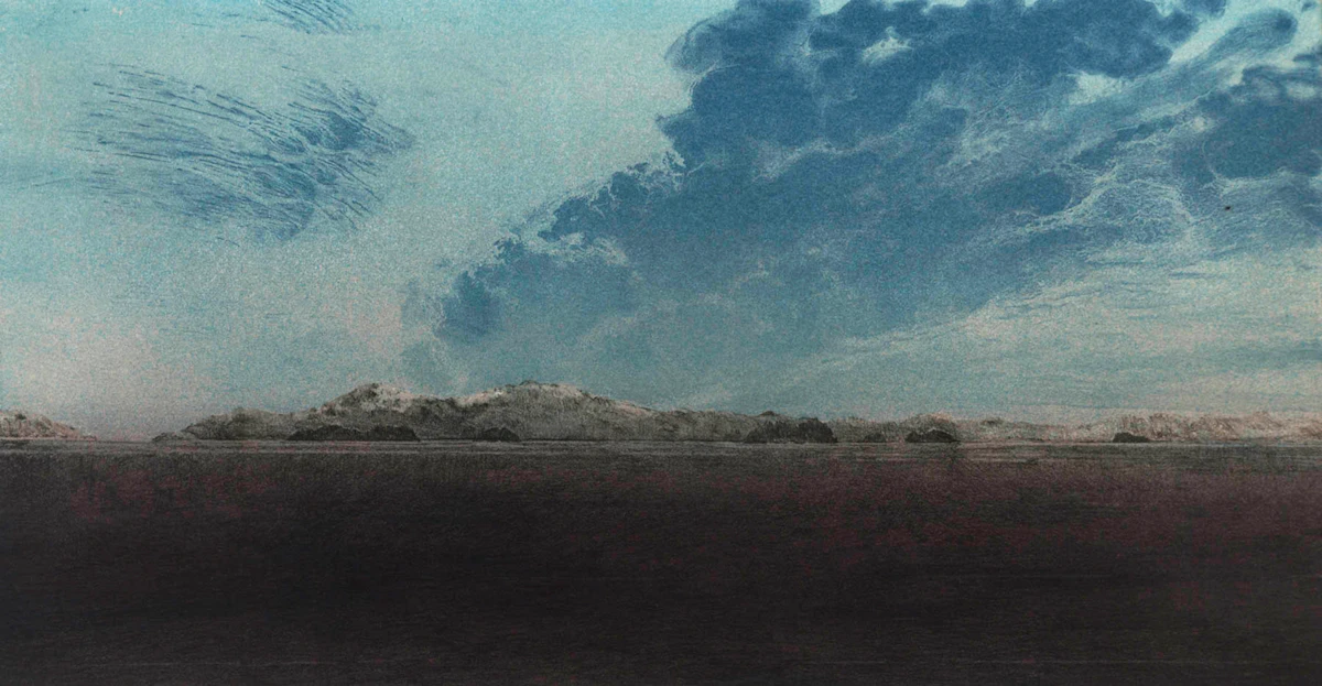 Takao Tanabe, Skincuttle Bay, colour lithograph, 1986