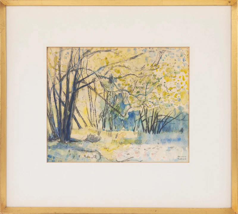 Bruno Joseph Bobak, Willows, watercolour - view 2