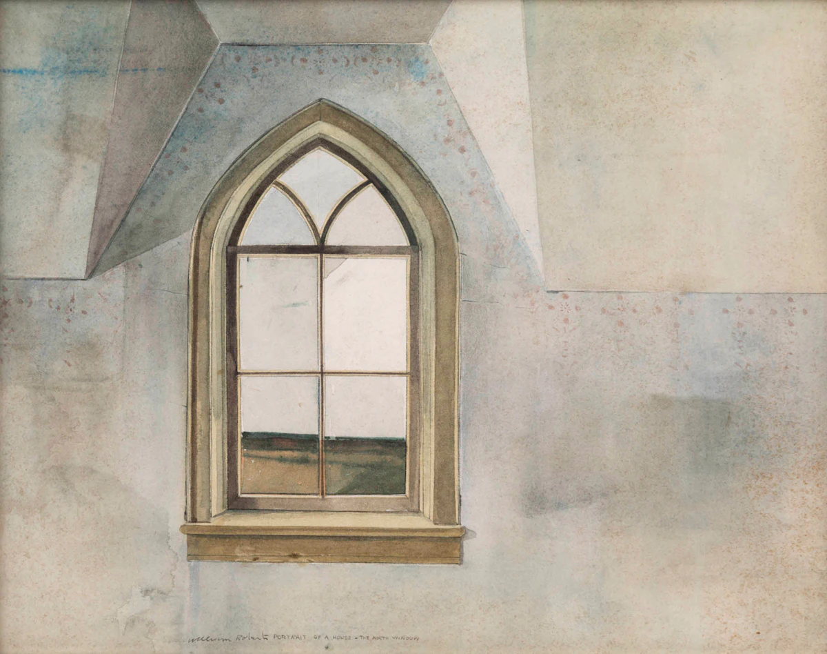 William Griffith Roberts, Portrait of a House- The North Window, watercolour