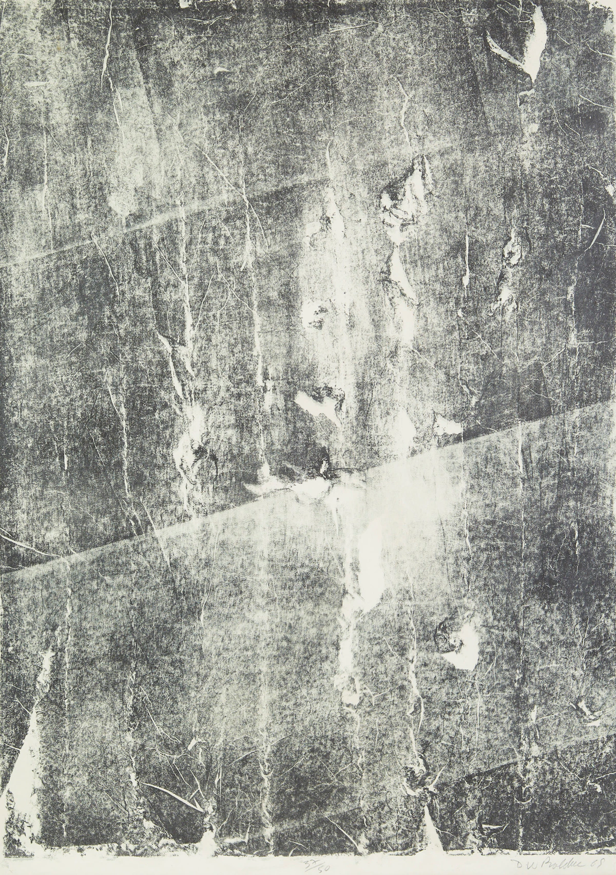 David Bolduc, Untitled, three colour lithograph, 1969
