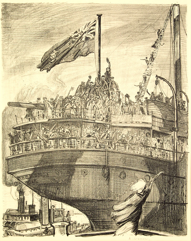 Arthur Lismer, Departure of a Troop Ship 1918-1919