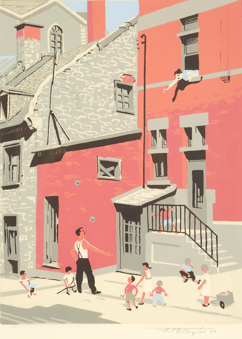 Looking Up St. Cecile Street, Montreal by Frederick Bourchier Taylor