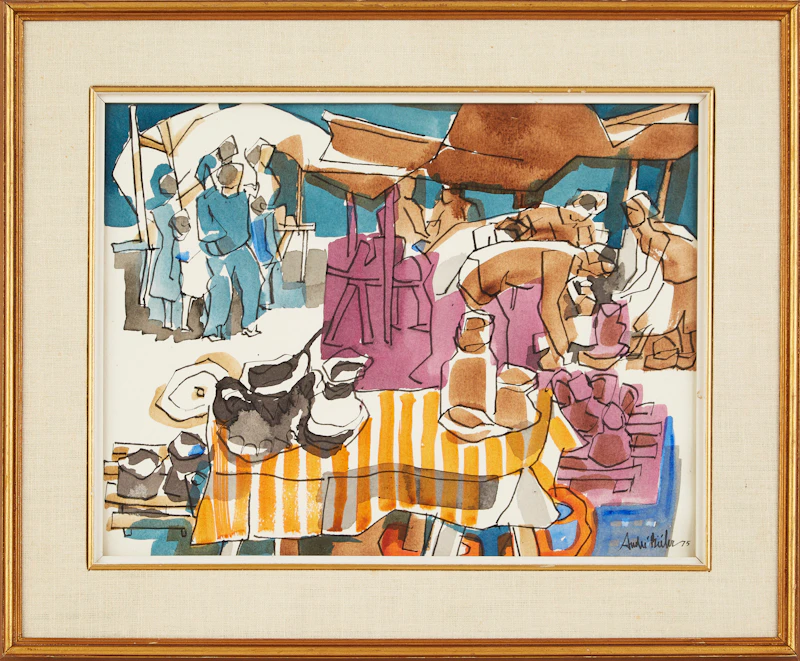 André Charles Biéler, The Potters, watercolour, 1975 - view 2