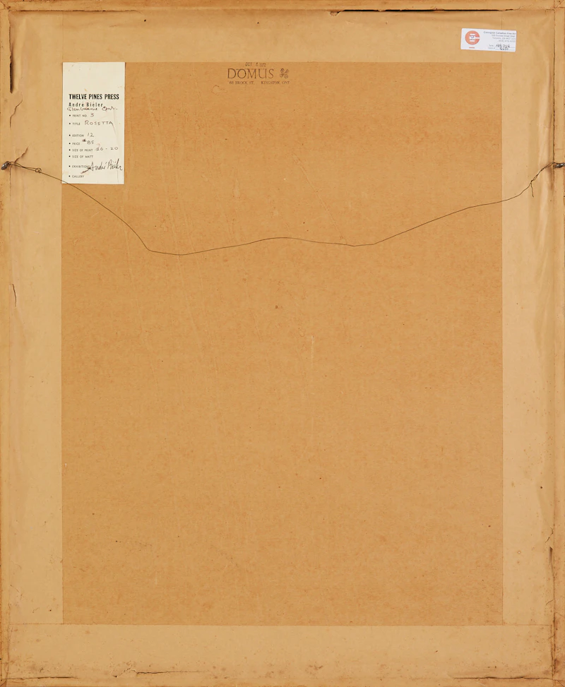 André Charles Biéler, Rosetta, lithograph - view 3