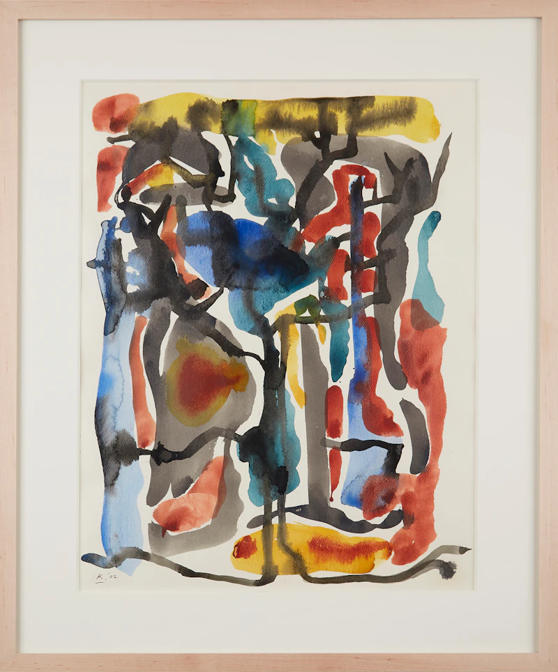 Harold Klunder, Untitled Abstract, ink wash, 2002 - view 2