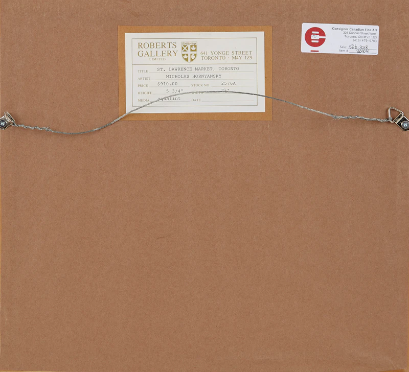 Nicholas Hornyansky, St. Lawrence Market, Toronto, aquatint in colours - view 3