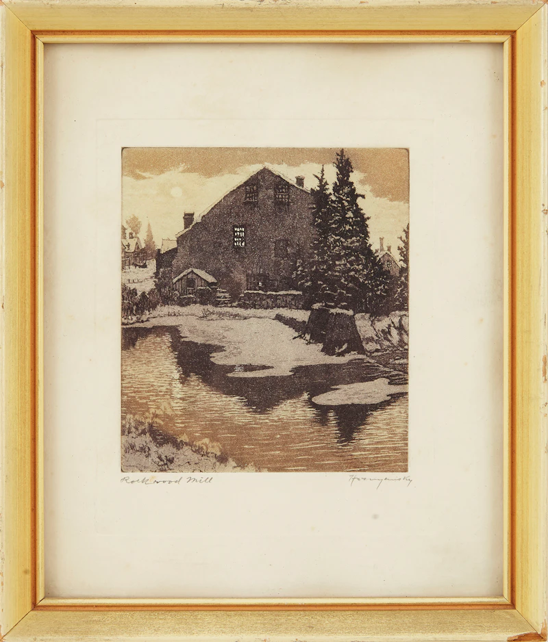 Nicholas Hornyansky, Rockwood Mill, colour aquatint - view 2