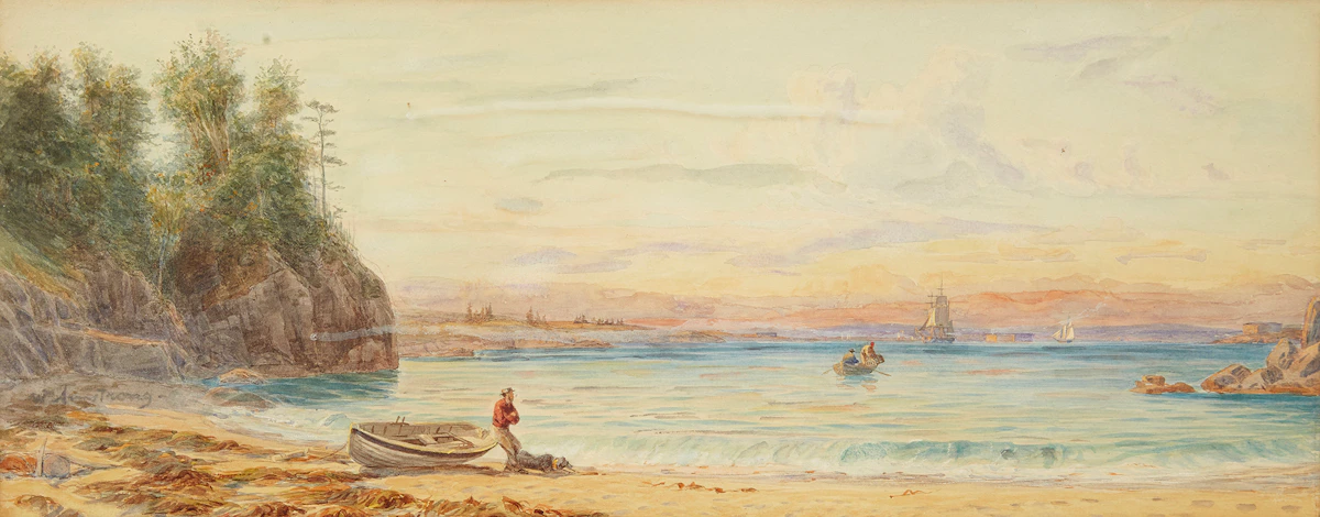 William Armstrong, Shoreline Landscape, watercolour