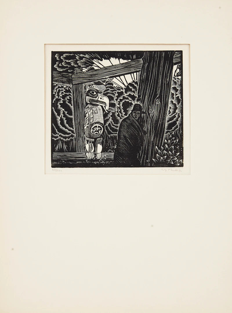 Walter Joseph Phillips, Ruin, Tsatsisnukomi, woodblock - view 2