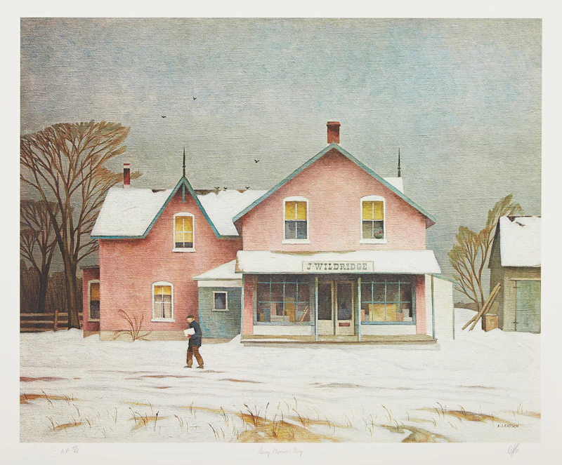 Alfred Joseph Casson, Country Road; Grey March Day; Thunderstorm, three colour serigraphs - view 2