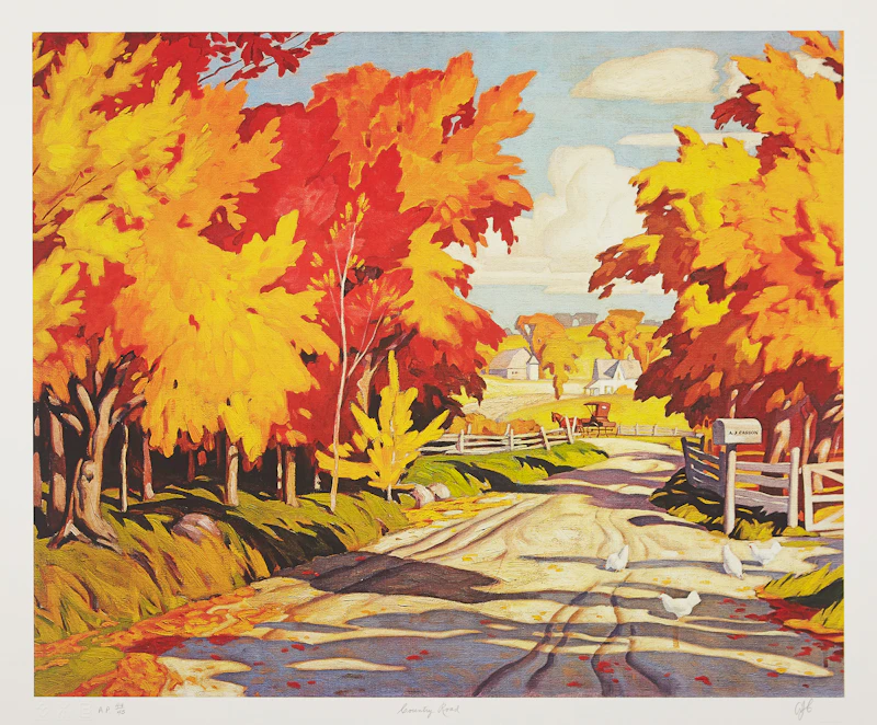 Alfred Joseph Casson, Country Road; Grey March Day; Thunderstorm, three colour serigraphs - view 3
