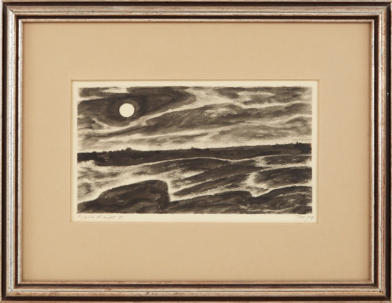 Thoreau MacDonald, Canada Geese; Rapids at Night III, charcoal drawings (2) and books - view 4