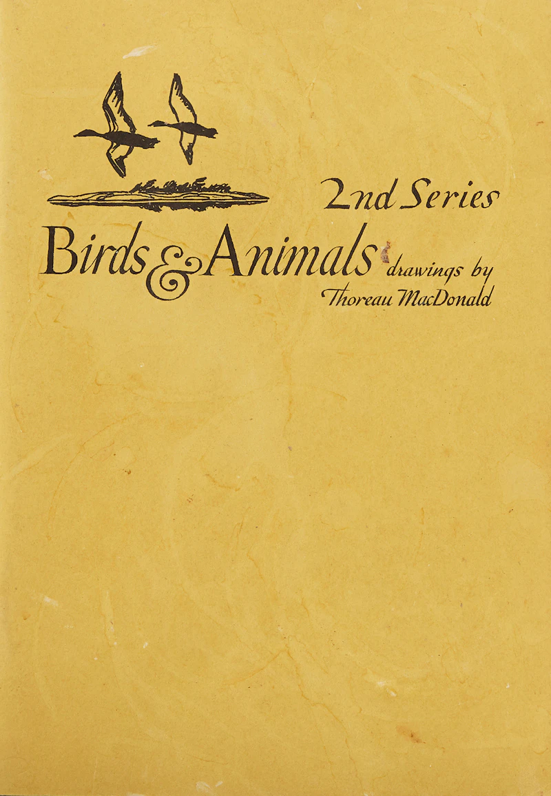 Thoreau MacDonald, Canada Geese; Rapids at Night III, charcoal drawings (2) and books - view 5