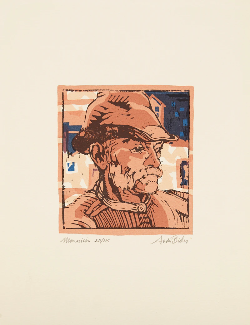 André Charles Biéler, Andre Bieler: An Artist’s Life and Times; “Mon Voisin”, book with colour woodblock - view 4