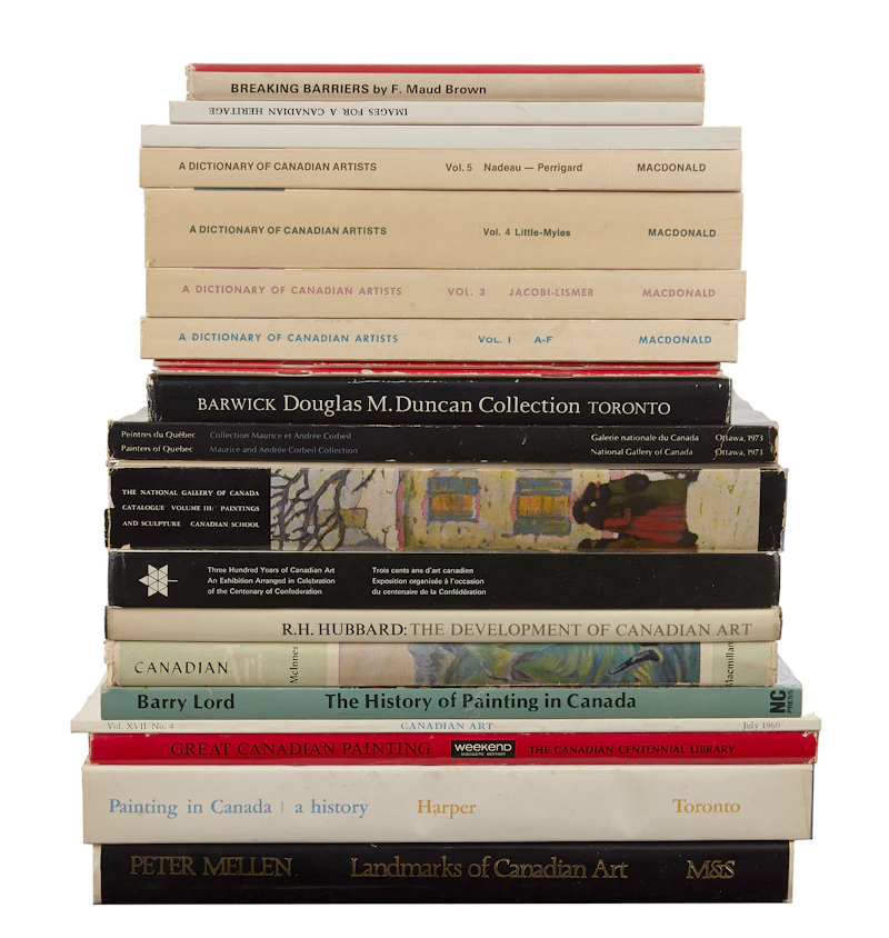 Selection of Books, Pamphlets and Reference Material related to Canadian Art History by Books and Reference