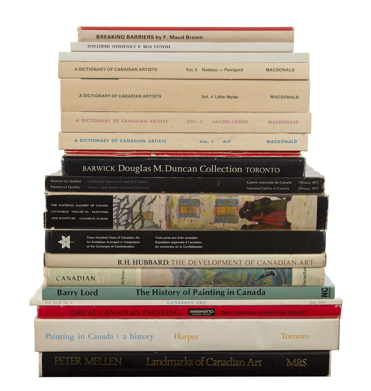 Books and Reference, Selection of Books, Pamphlets and Reference Material related to Canadian Art History, books