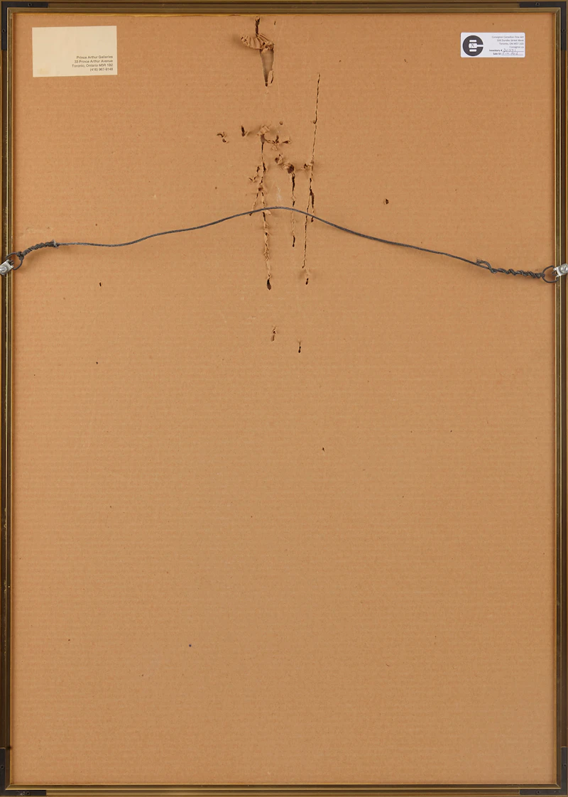 Aba Bayefsky, Man with Pipe, woodblock print, 1965 - view 3