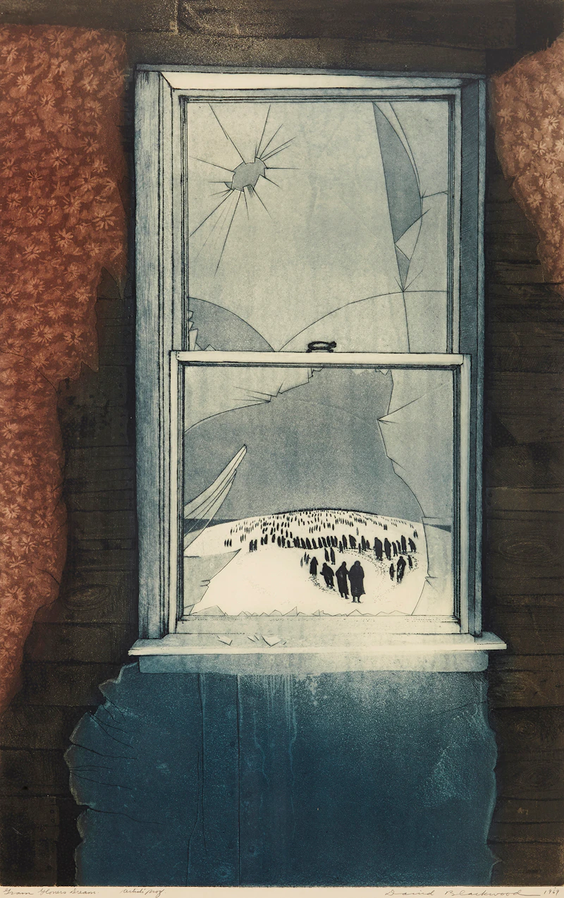 David Lloyd Blackwood, Gram Glover’s Dream, colour etching and aquatint, 1969 - view 1
