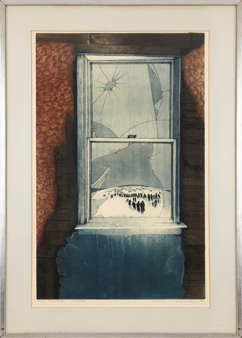 David Lloyd Blackwood, Gram Glover’s Dream, colour etching and aquatint, 1969 - view 2